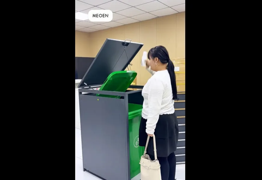 Elegantes recintos para cubos de basura de acero Ⅰ
