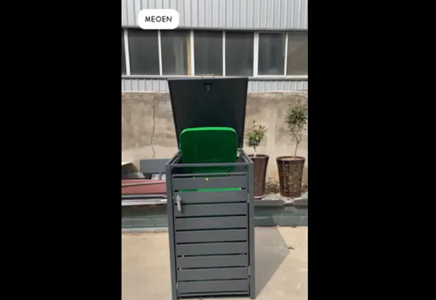Dale estilo a los jardines con almacenamiento de basura para exteriores.