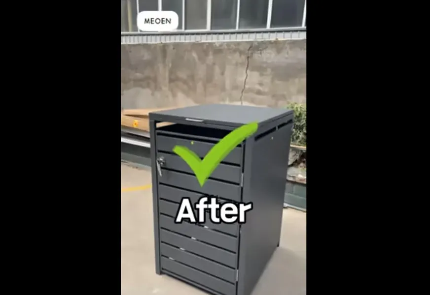 ¡Cubo de basura de plástico sucio vs cubo de basura de acero limpio!